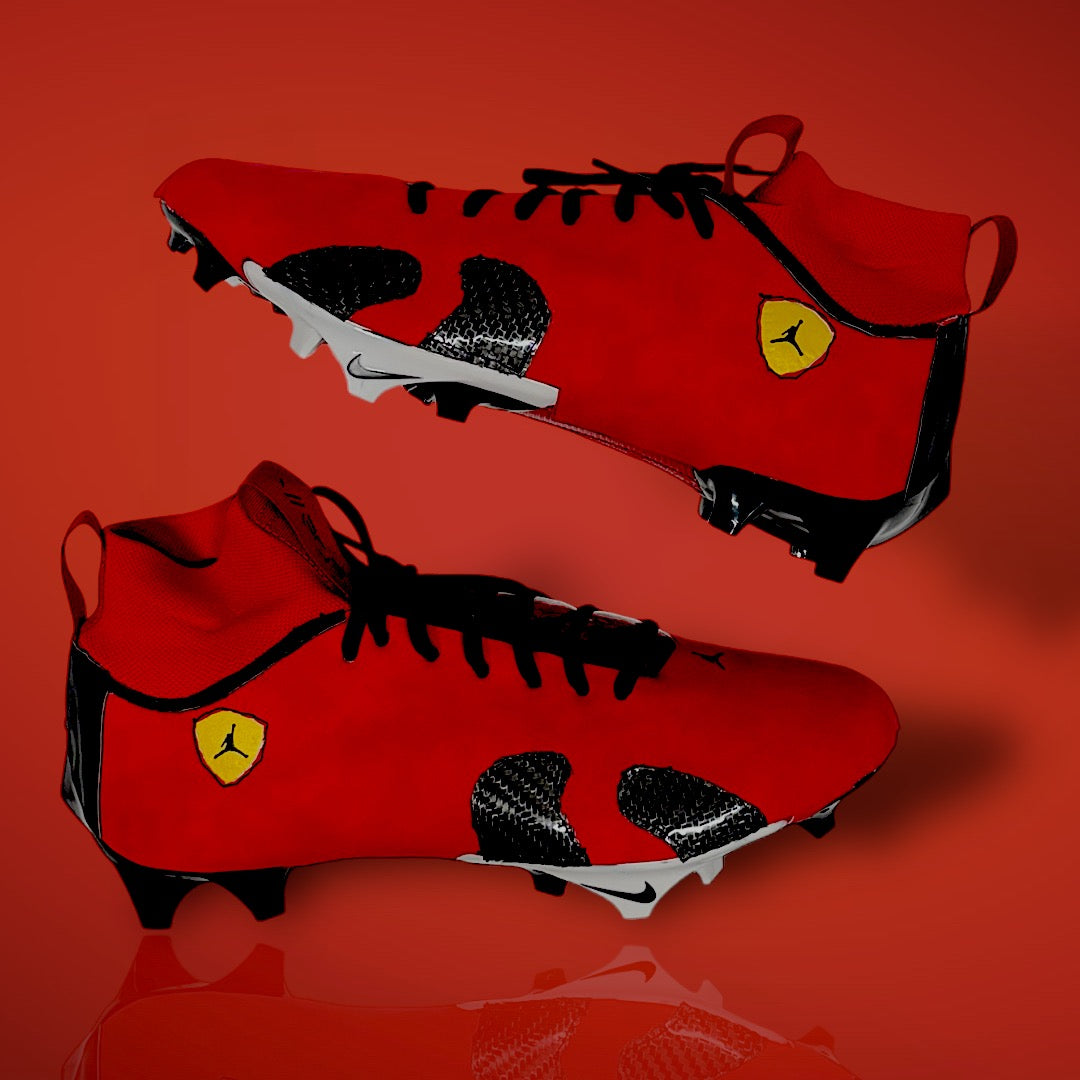 Air Jordan Retro 14 'Ferrari' Inspired Cleat