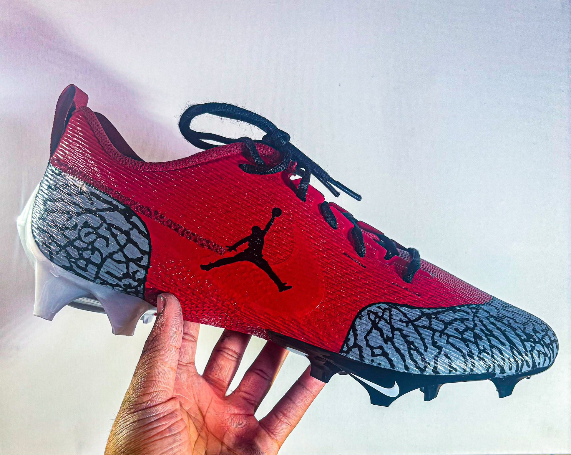 Air Jordan Elephant Print Inspired Cleats Chans Customs