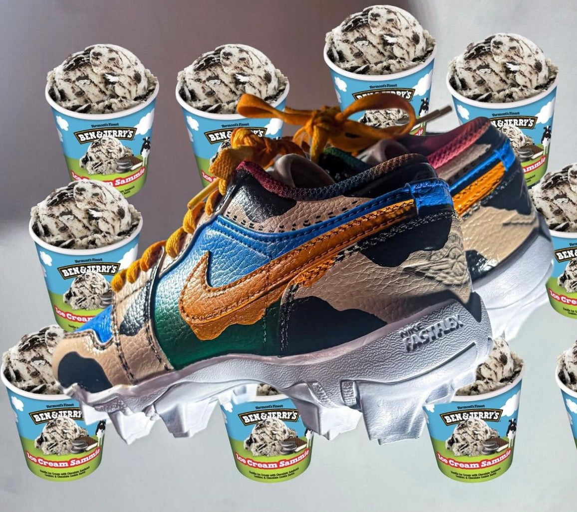 Ben and Jerry's x Nike Dunk Low 'Chunky Dunky' Inspired Cleat